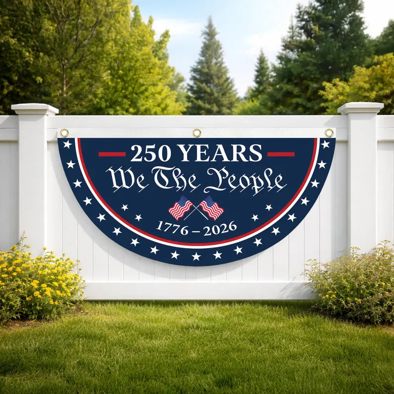 USA Semiquincentennial Banner,1776-2026 Patriotic Fence Decor