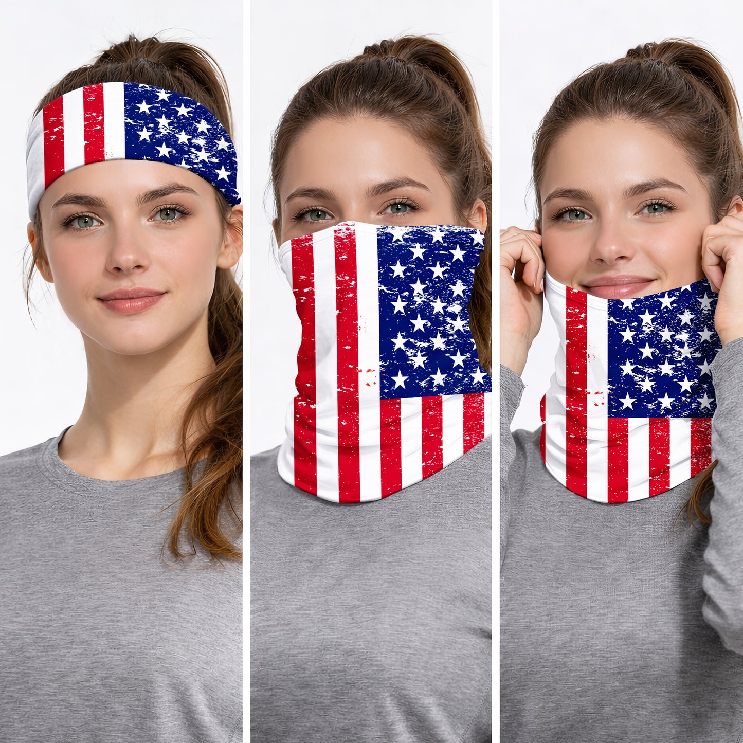 Distressed USA Flag Bandana Mask