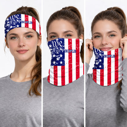 We The People American Flag Bandana Mask