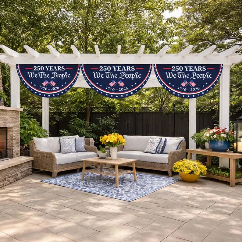USA Semiquincentennial Banner,1776-2026 Patriotic Fence Decor