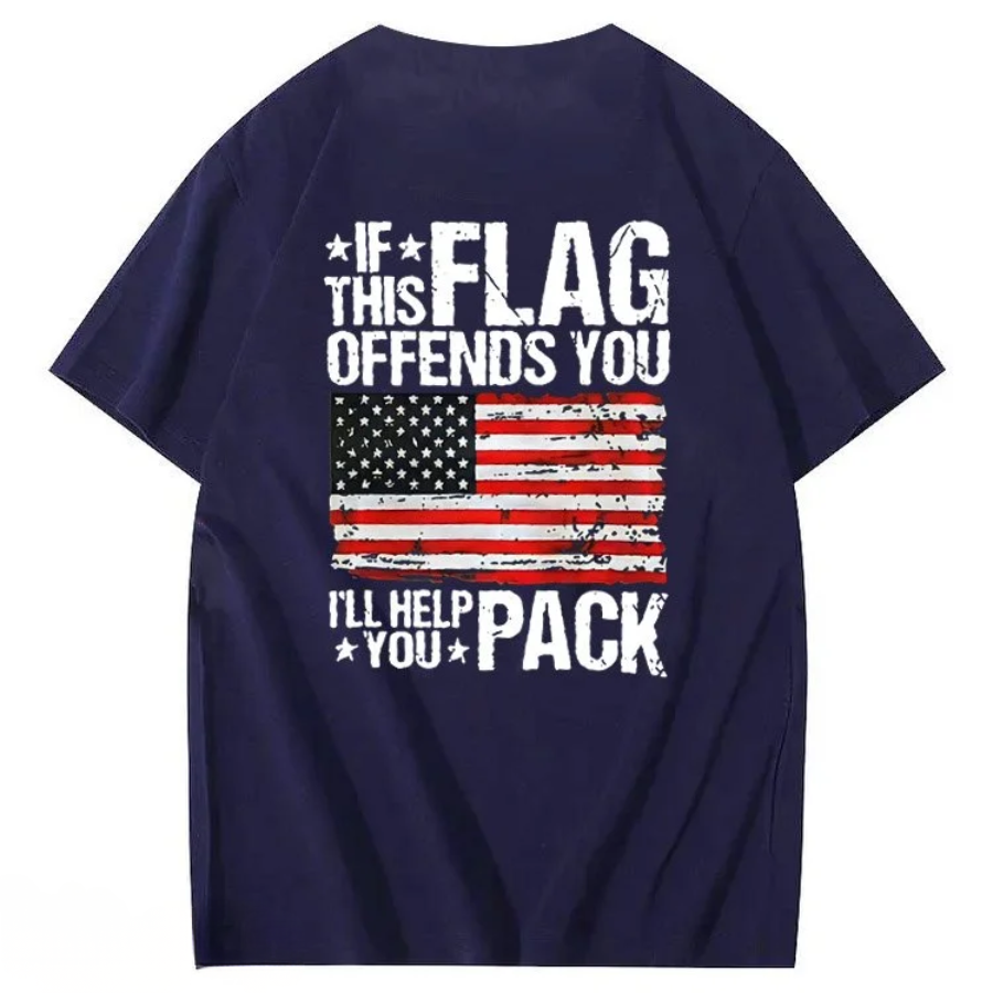 If This Flag Offends You I'll Help You Pack – Unisex T-Shirt Gildan / Comfort Colors / V-Neck / Hoodie / Sweatshirt