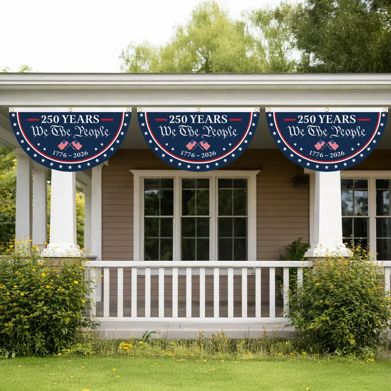 USA Semiquincentennial Banner,1776-2026 Patriotic Fence Decor