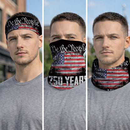 We the People 250 Years USA Flag Bandana Mask