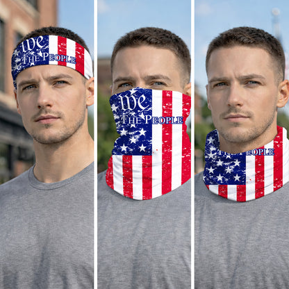 We The People American Flag Bandana Mask