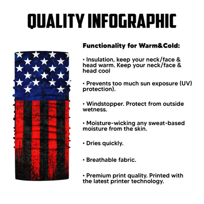 Blue Red USA Flag Bandana Mask Bandana Mask