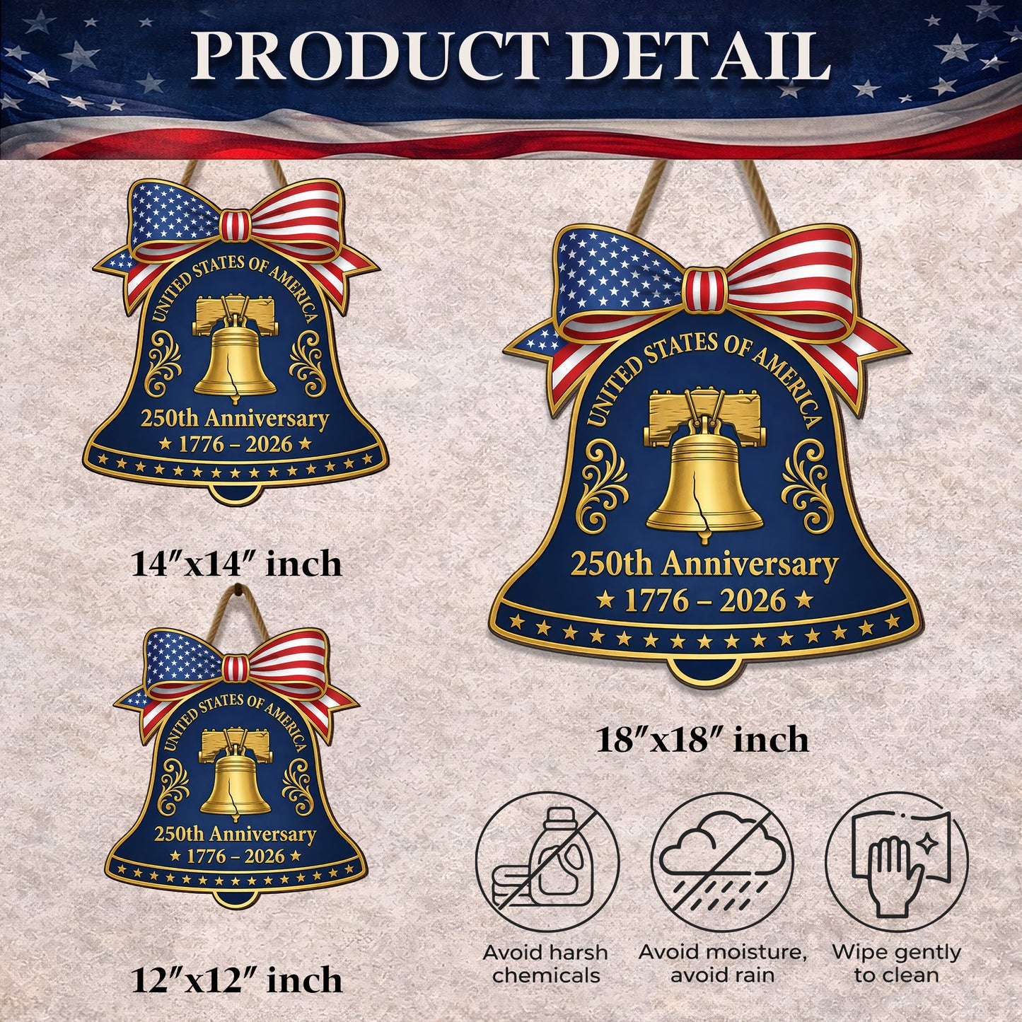 250th Anniversary Liberty Bell Door Hanger