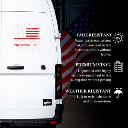 We The People 250 Years Semiquincentennial Flag Decal