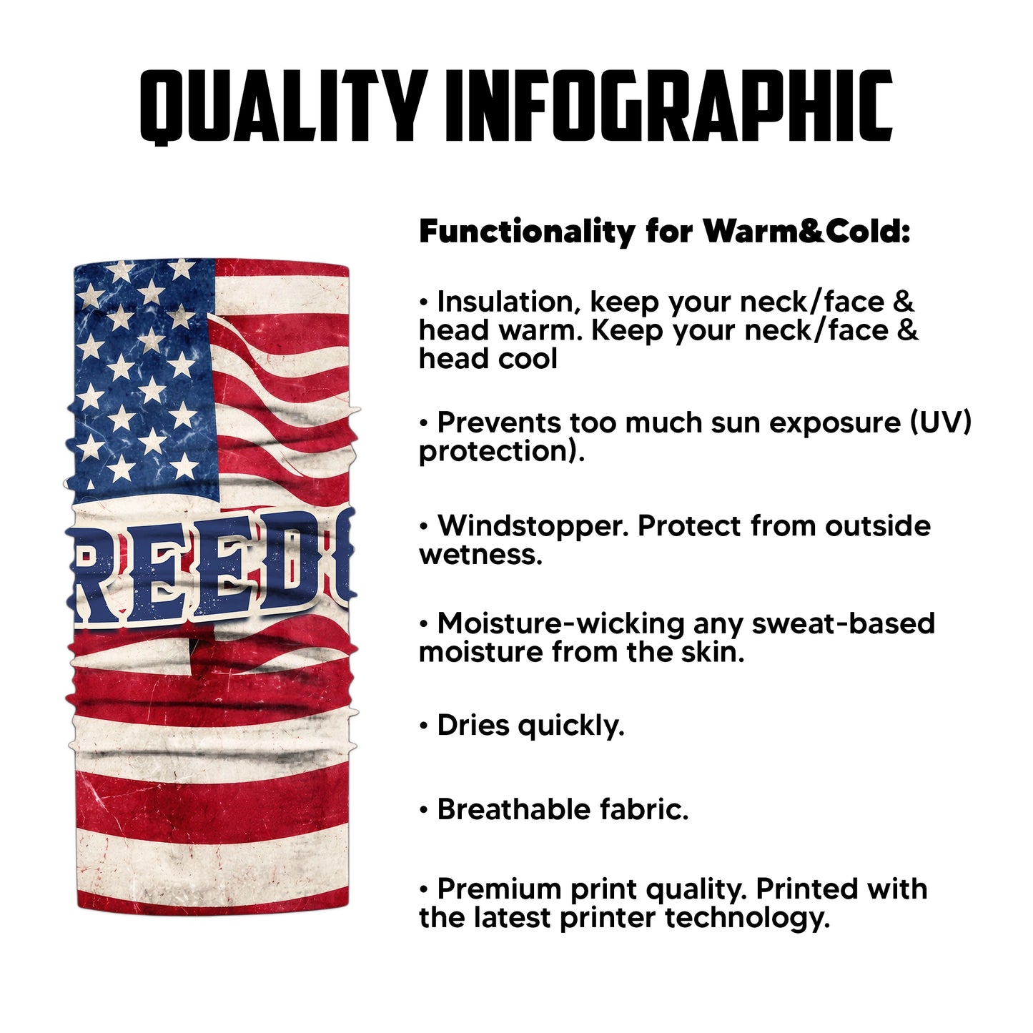Freedom Flag Bandana Mask