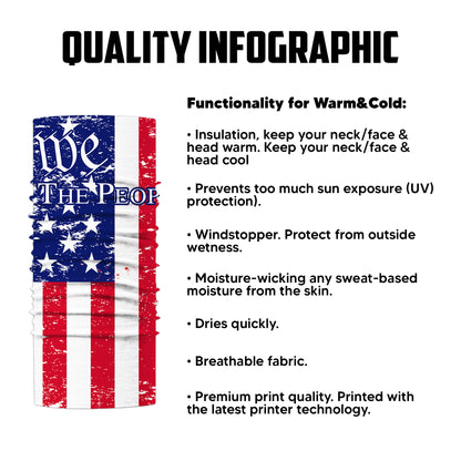 We The People American Flag Bandana Mask