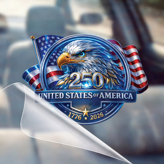 [NEW] Waterproof USA 250th Anniversary Eagle Emblem Decal – United States 1776–2026
