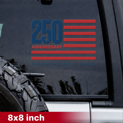 250th Anniversary of America - Independence Day Flag Design Decal