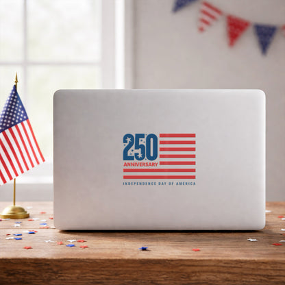 250th Anniversary of America - Independence Day Flag Design Decal
