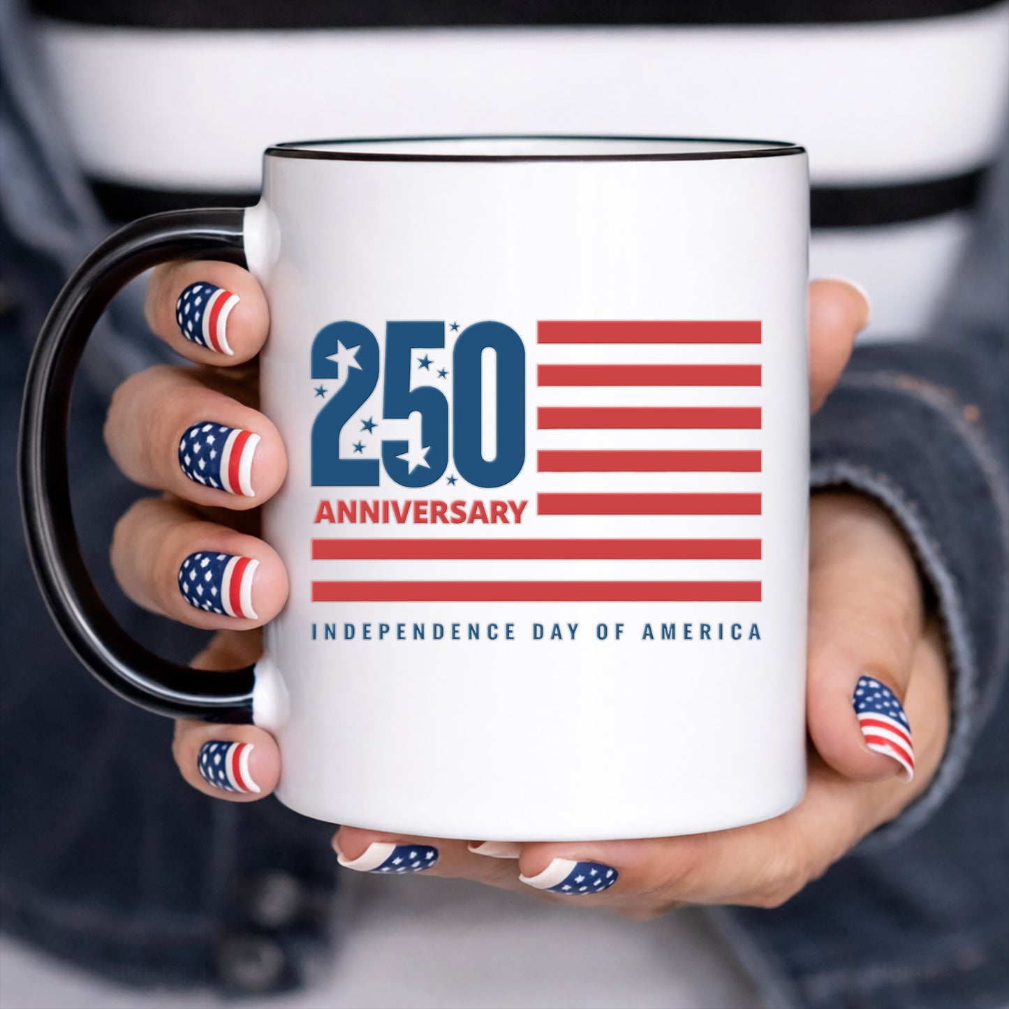 250th Anniversary of America - Independence Day Flag Design Decal