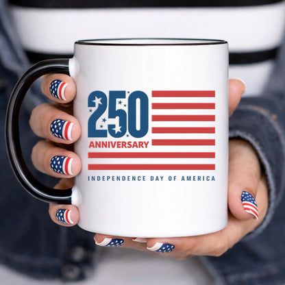 250th Anniversary of America - Independence Day Flag Design Decal