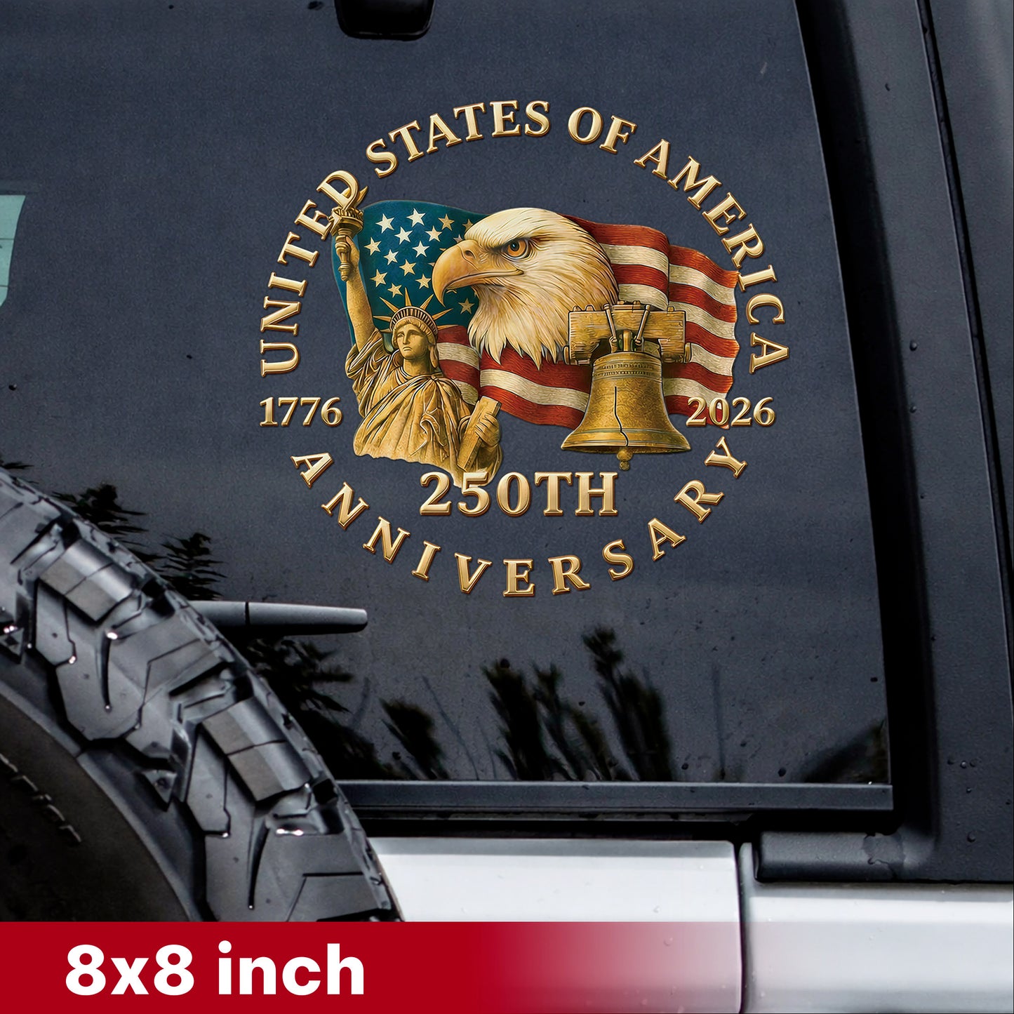 Vintage Eagle Crest United States 250th Anniversary Decal