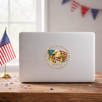 Vintage Eagle Crest United States 250th Anniversary Decal