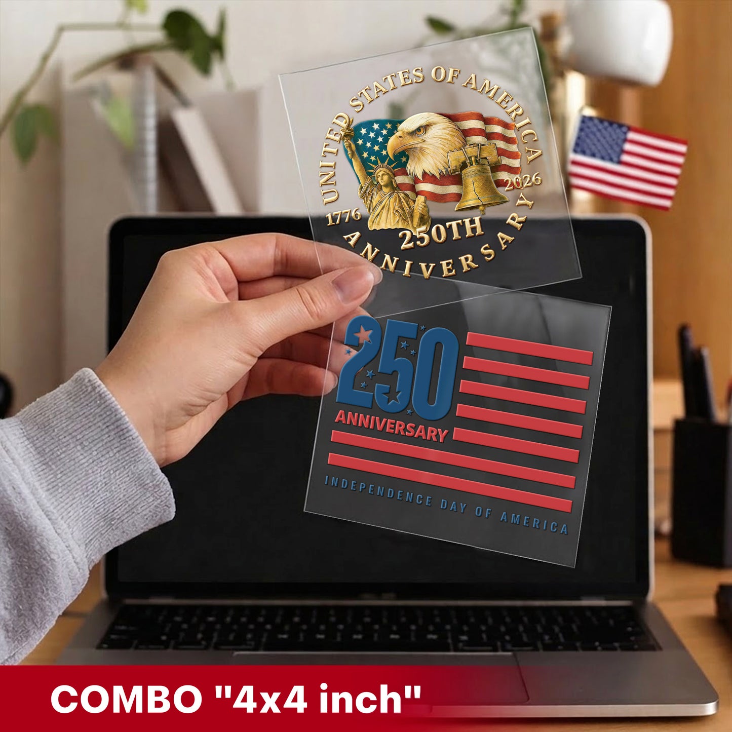 Vintage Eagle Crest United States 250th Anniversary Decal