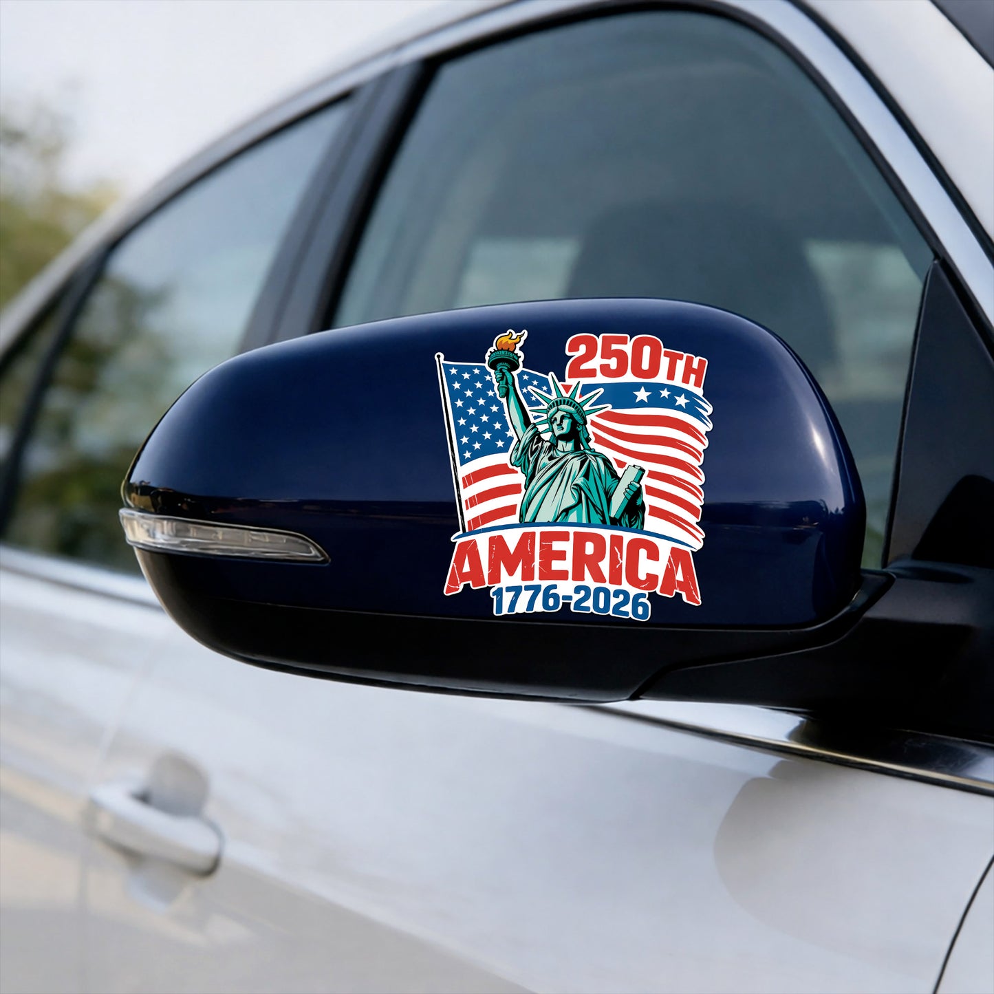 250th Anniversary of America - Statue of Liberty with Flag Decal