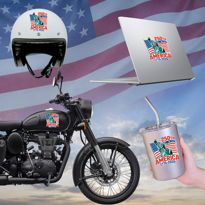 250th Anniversary of America - Statue of Liberty with Flag Decal