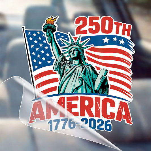 250th Anniversary of America - Statue of Liberty with Flag Decal