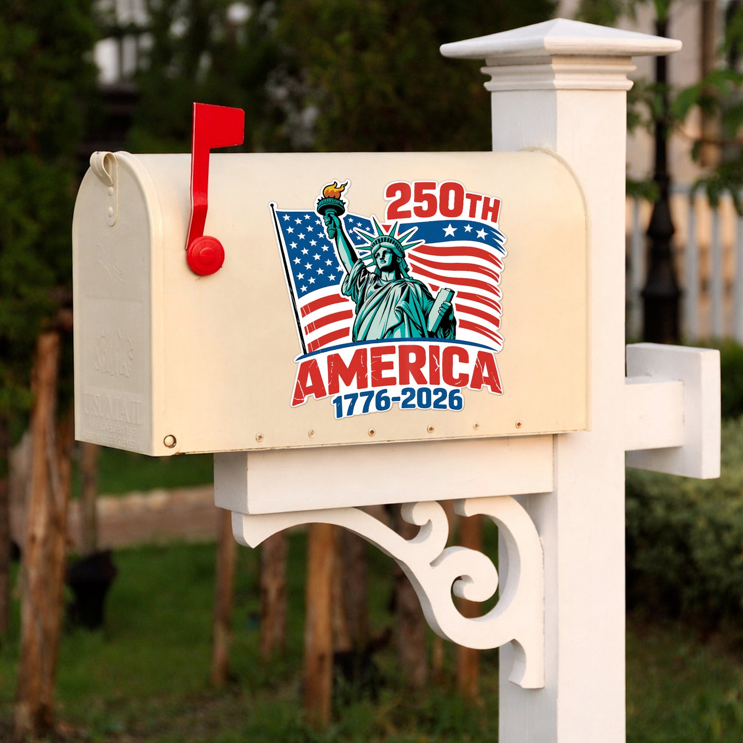 250th Anniversary of America - Statue of Liberty with Flag Decal