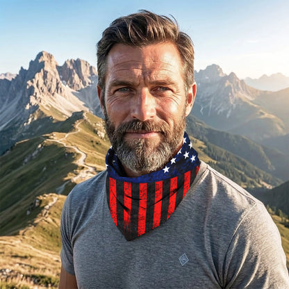 Blue Red USA Flag Bandana Mask Bandana Mask