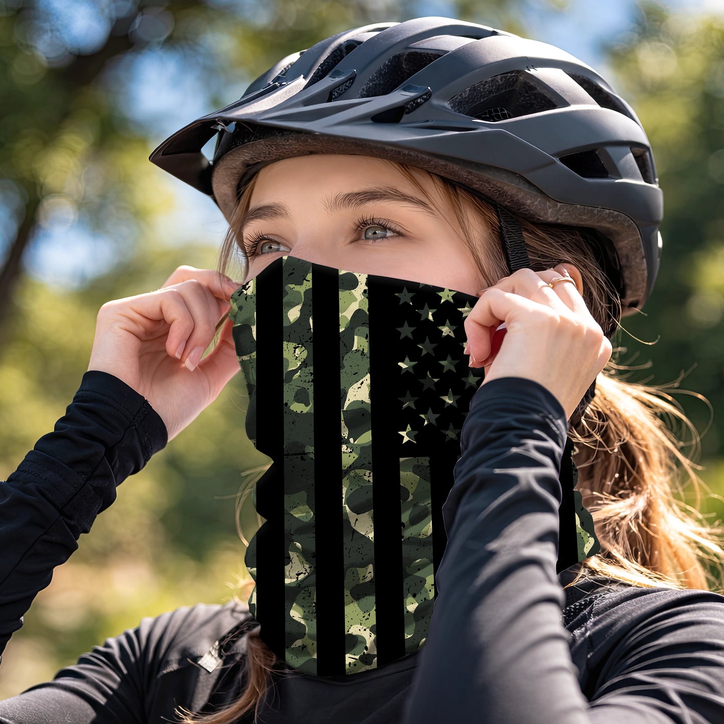 Camo Black Flag Bandana Mask