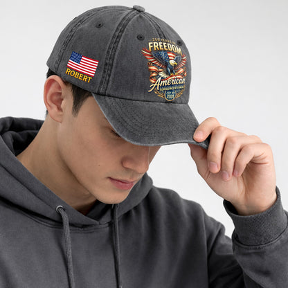 Personalized 250th Anniversary Baseball Cap - American Bald Eagle Freedom USA