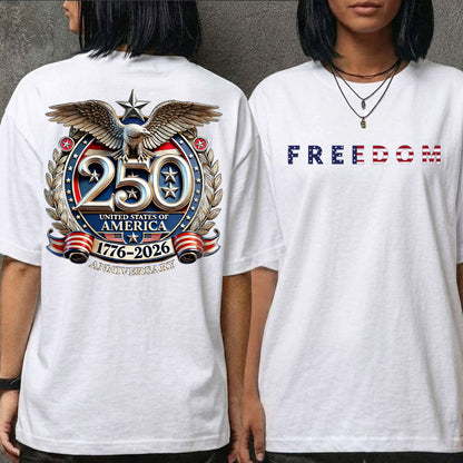 Freedom Patriotic – American 250th Anniversary 1776–2026 – Unisex T-Shirt / Comfort Colors Shirt / V-Neck / Hoodie / Sweatshirt