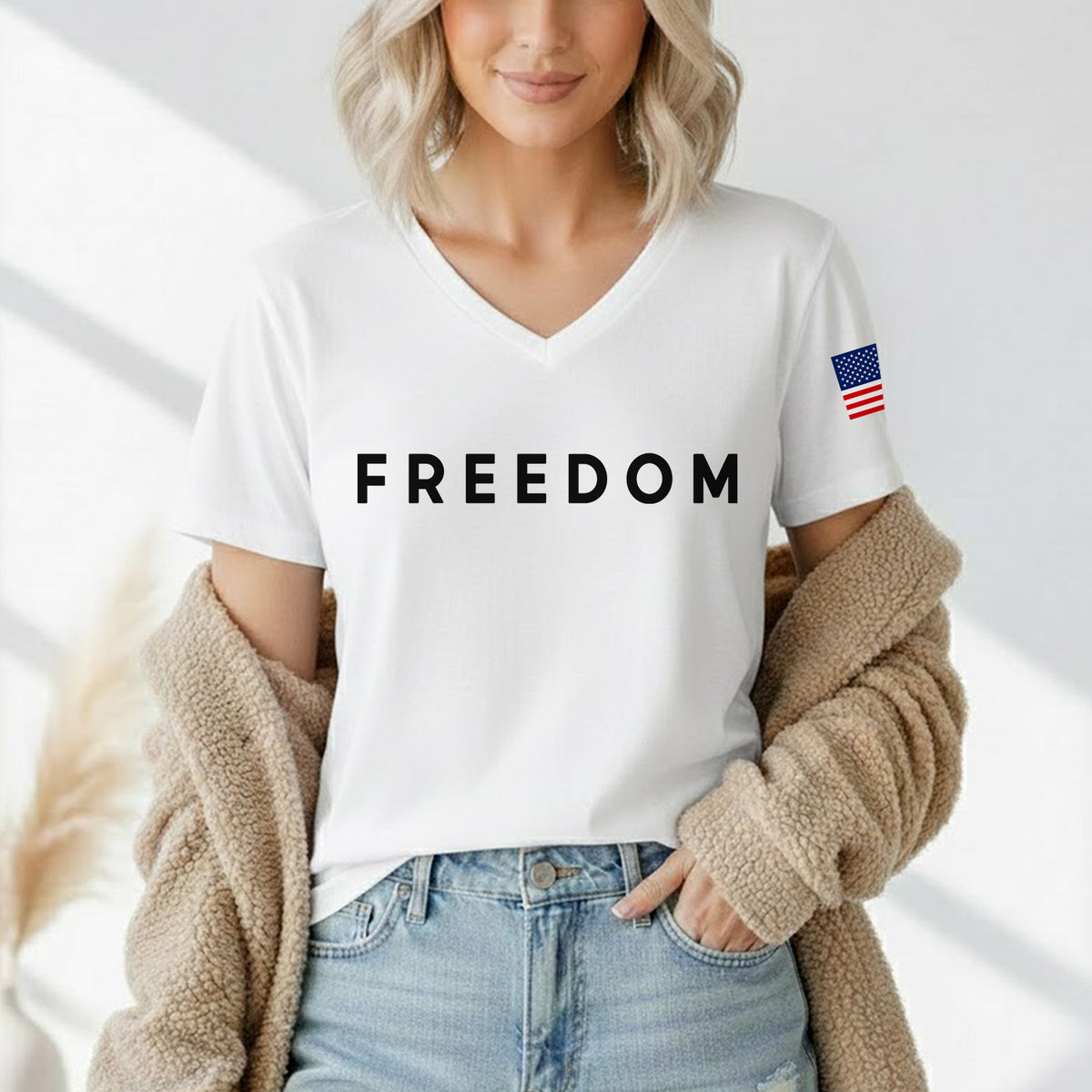 Freedom Milimalism – American 250th Anniversary 1776–2026 – Unisex T-Shirt / Comfort Colors Shirt / V-Neck / Hoodie / Sweatshirt