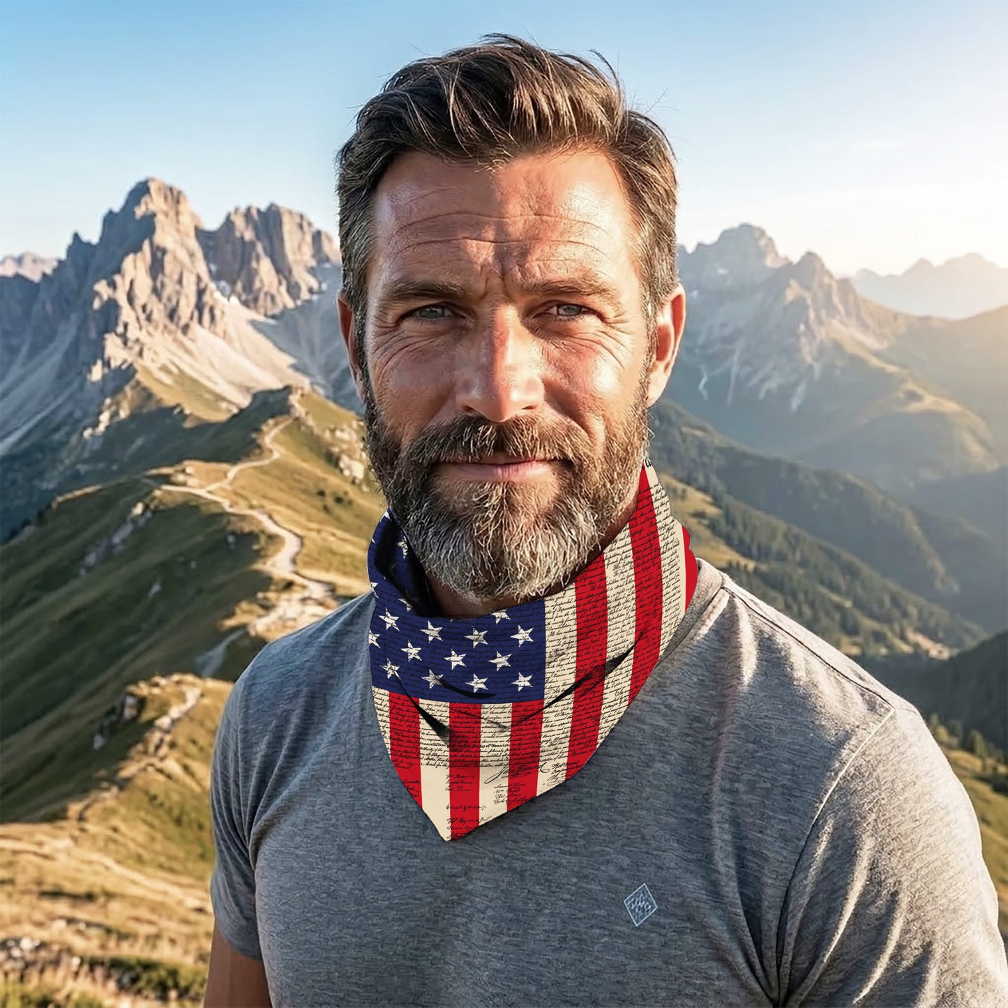 USA Declaration Flag Bandana Mask