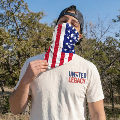 Distressed USA Flag Bandana Mask
