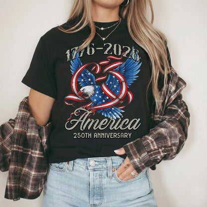 America 250th Anniversary Eagle – America 250th Anniversary – Unisex Tshirt Gildan / Tshirt Comfort / V-neck/ Hoodie / Sweatshirt