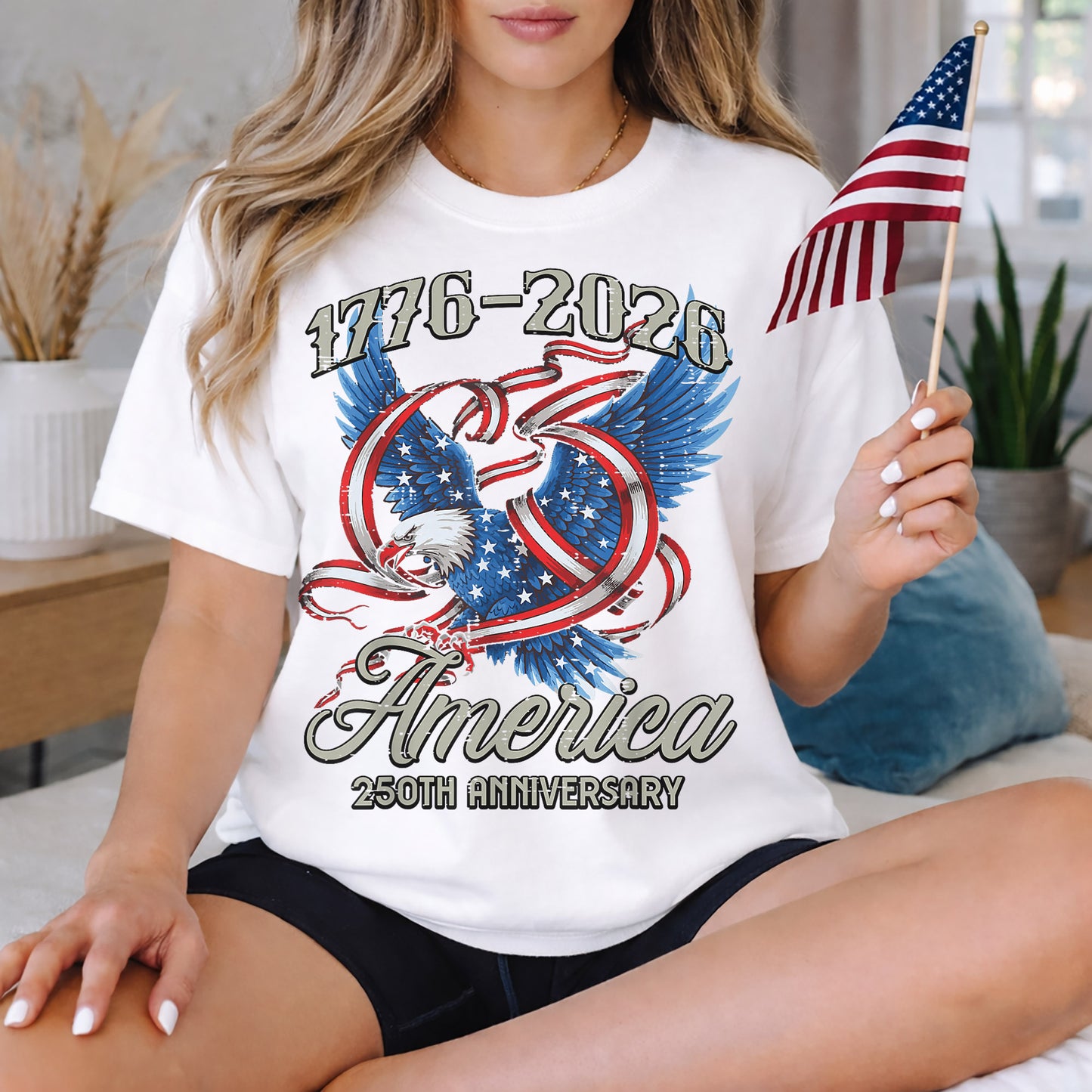 America 250th Anniversary Eagle – America 250th Anniversary – Unisex Tshirt Gildan / Tshirt Comfort / V-neck/ Hoodie / Sweatshirt