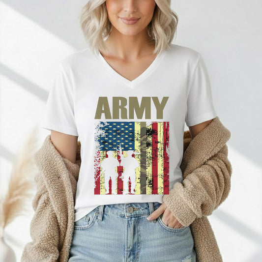 US Army Soldier Silhouette – Veteran Legacy – Unisex Tshirt Gildan / Tshirt Comfort / V-neck/ Hoodie / Sweatshirt