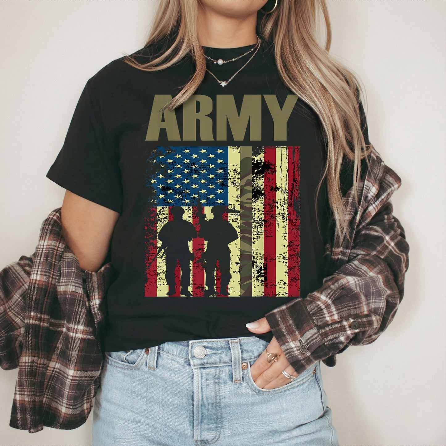 US Army Soldier Silhouette – Veteran Legacy – Unisex Tshirt Gildan / Tshirt Comfort / V-neck/ Hoodie / Sweatshirt