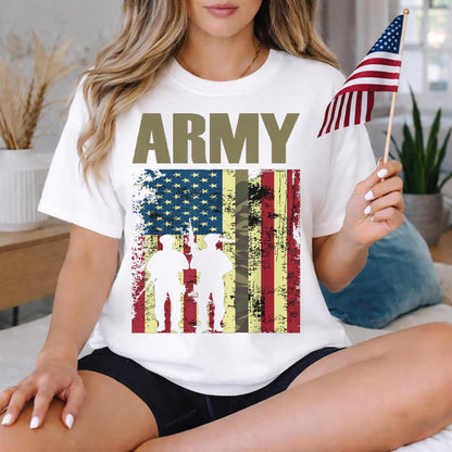 US Army Soldier Silhouette – Veteran Legacy – Unisex Tshirt Gildan / Tshirt Comfort / V-neck/ Hoodie / Sweatshirt