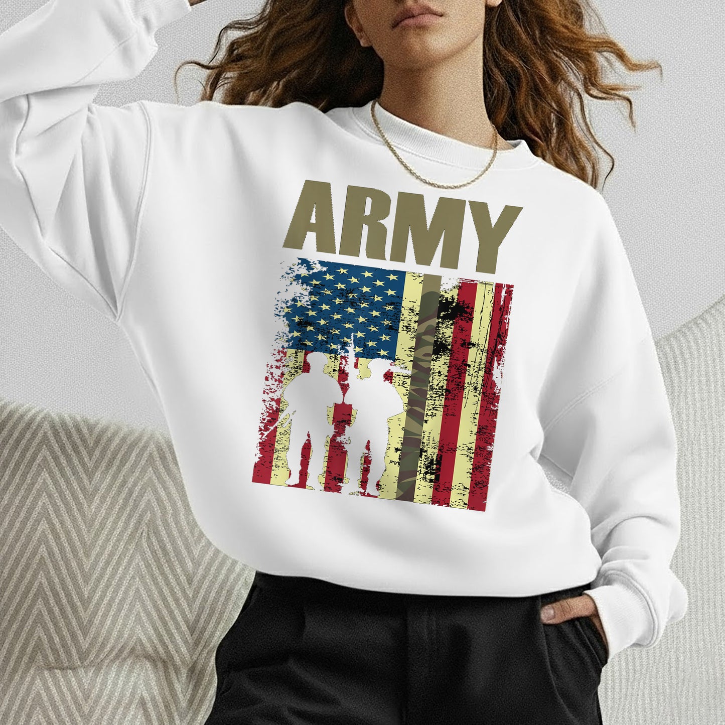 US Army Soldier Silhouette – Veteran Legacy – Unisex Tshirt Gildan / Tshirt Comfort / V-neck/ Hoodie / Sweatshirt