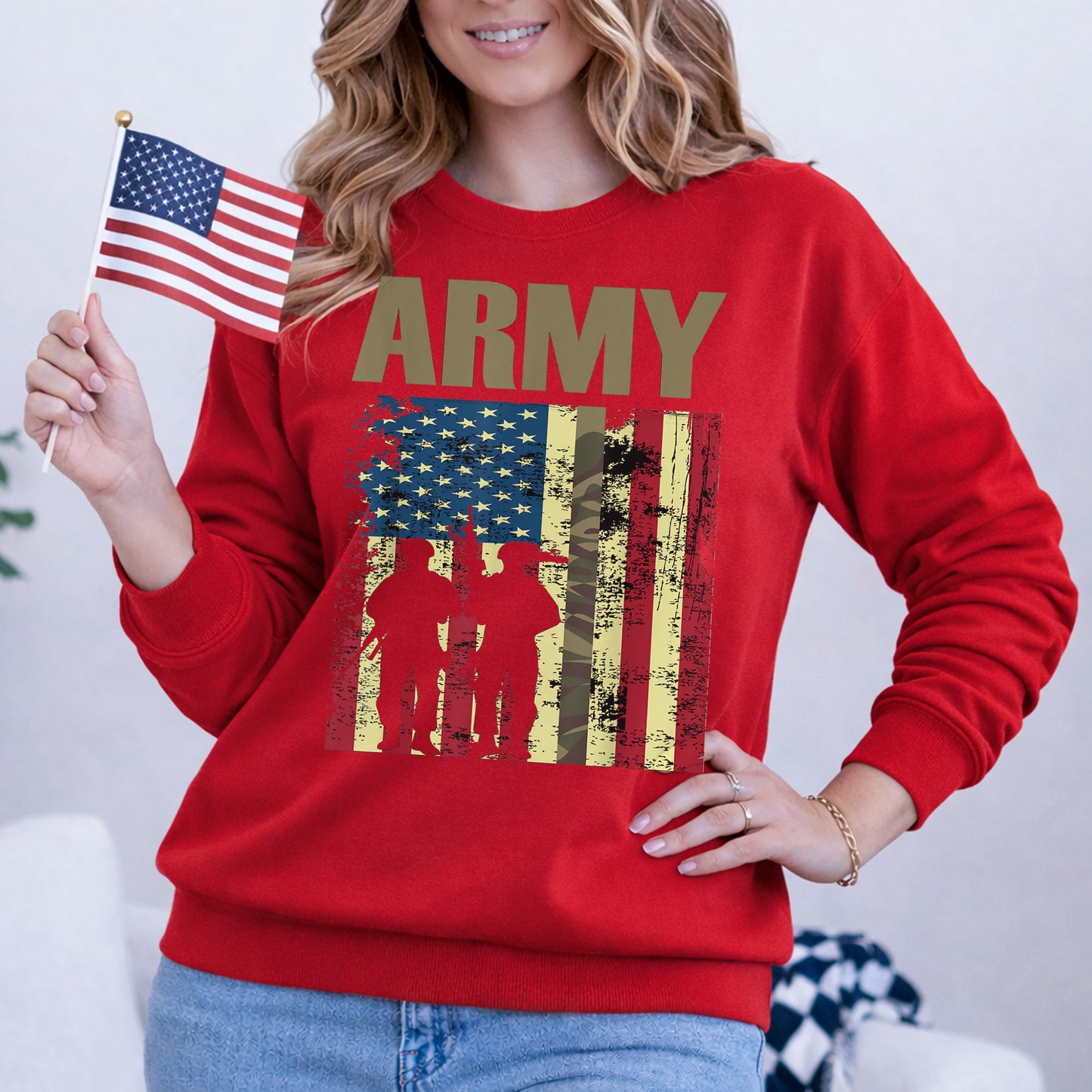 US Army Soldier Silhouette – Veteran Legacy – Unisex Tshirt Gildan / Tshirt Comfort / V-neck/ Hoodie / Sweatshirt