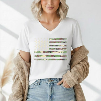 Military Camo Flag – Veteran Legacy – Unisex Tshirt Gildan / Tshirt Comfort / V-neck/ Hoodie / Sweatshirt