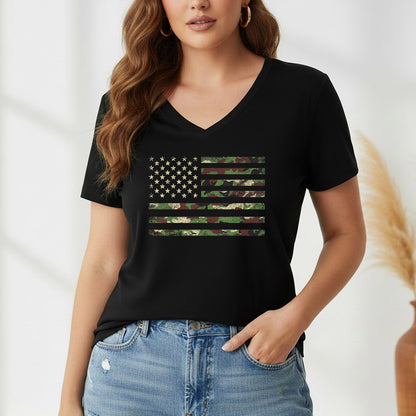 Military Camo Flag – Veteran Legacy – Unisex Tshirt Gildan / Tshirt Comfort / V-neck/ Hoodie / Sweatshirt