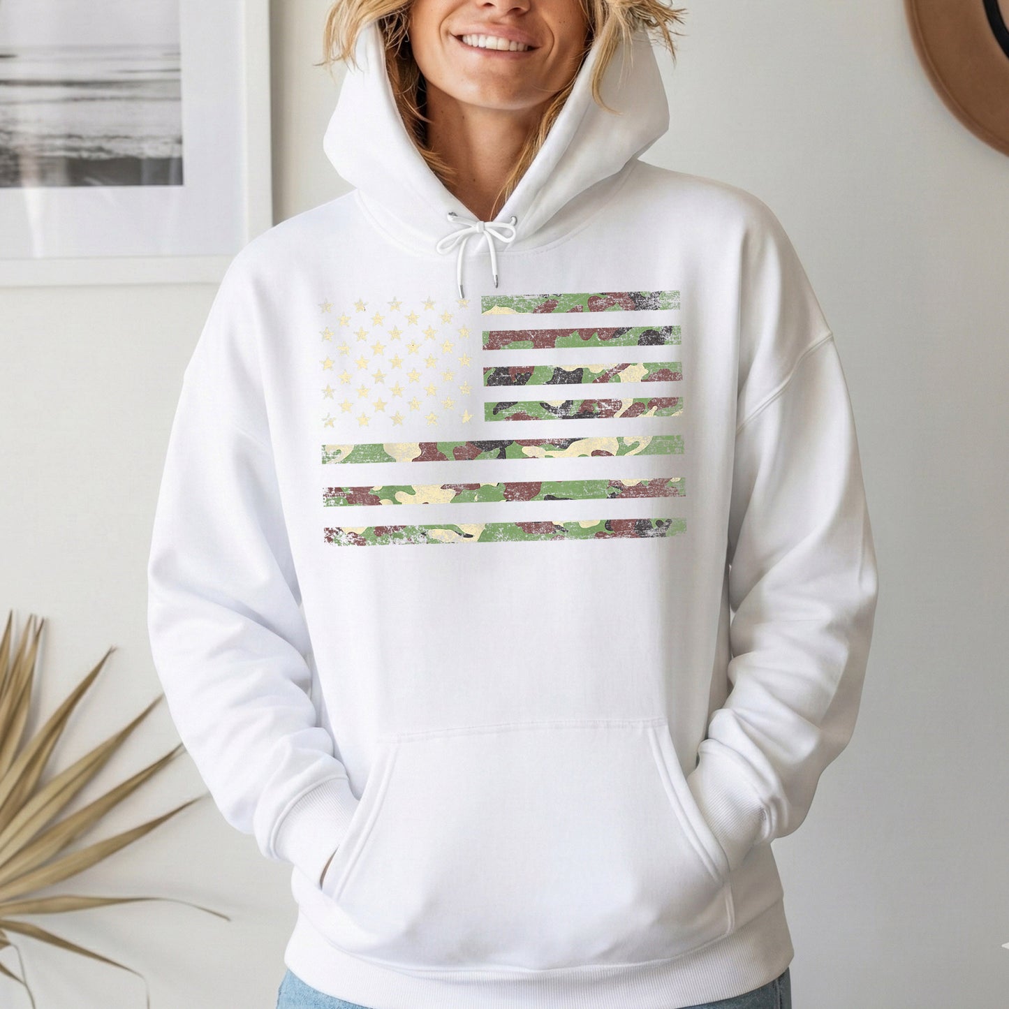 Military Camo Flag – Veteran Legacy – Unisex Tshirt Gildan / Tshirt Comfort / V-neck/ Hoodie / Sweatshirt