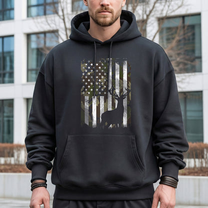 Camo American Flag Deer Hunting – Veteran Legacy – Unisex Tshirt Gildan / Tshirt Comfort / V-neck/ Hoodie / Sweatshirt