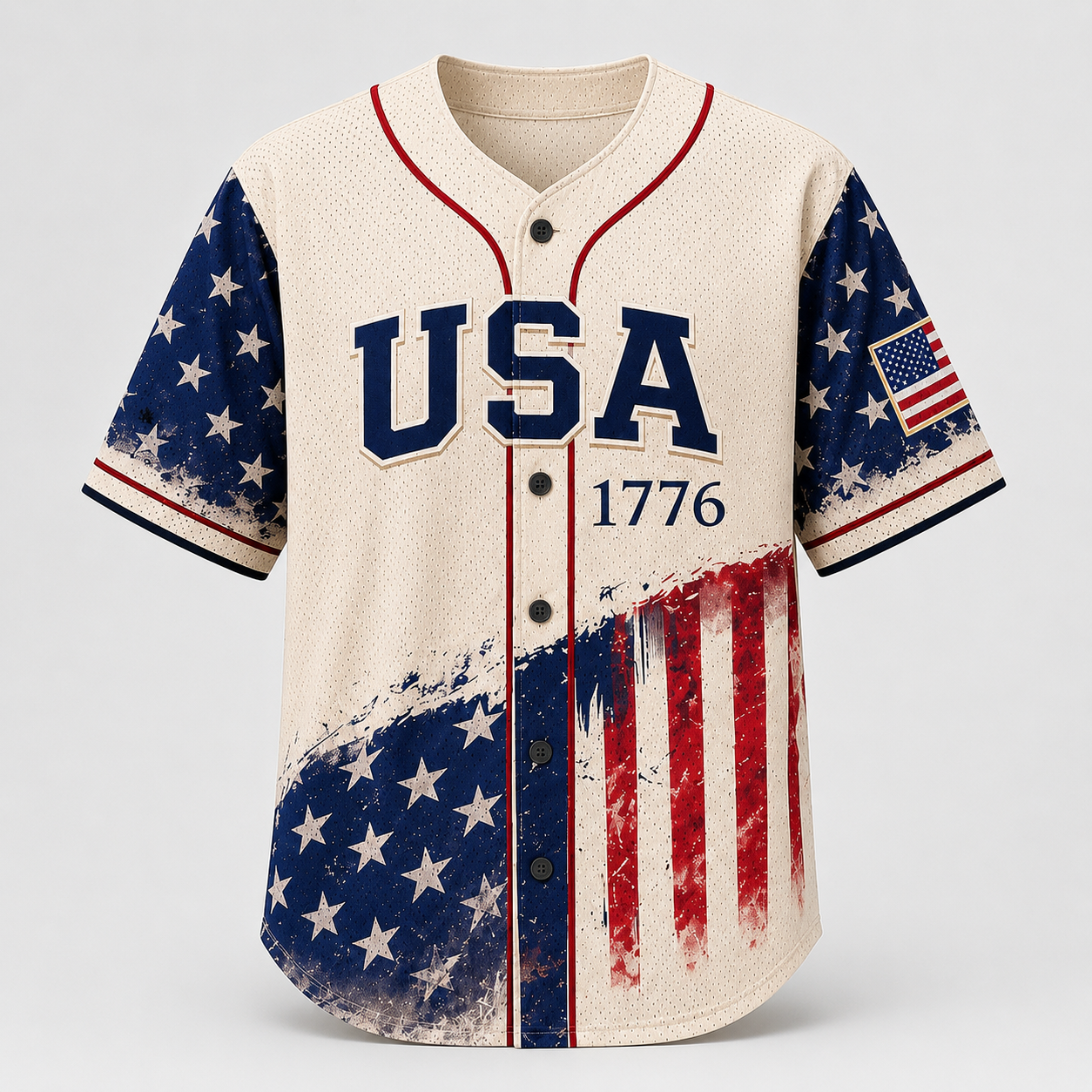 Personalized USA 1776 Baseball Jersey, Custom Name And Number