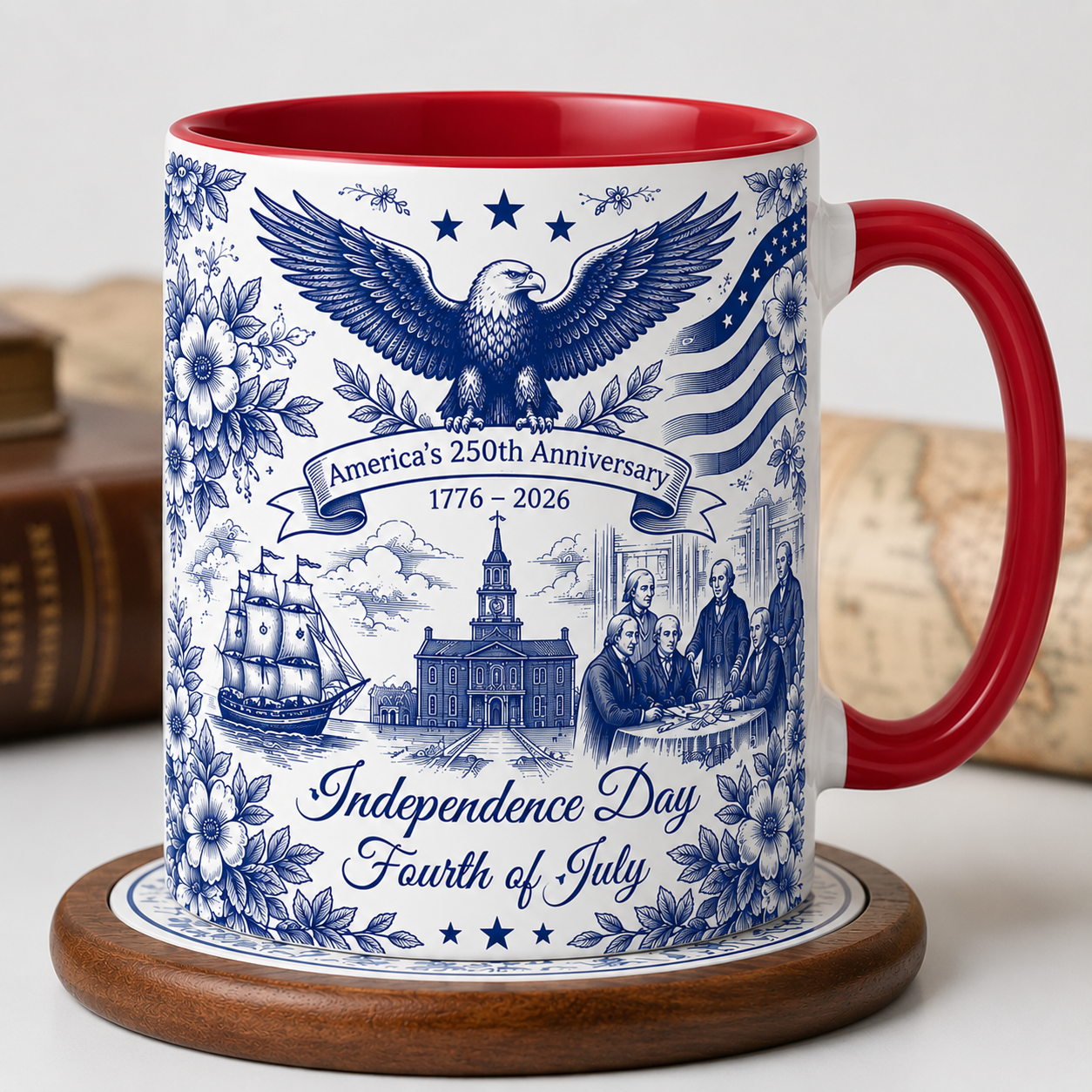 Patriotic Semiquincentennial 1776-2026 Mug - 250 Years Anniversary Accent Mug