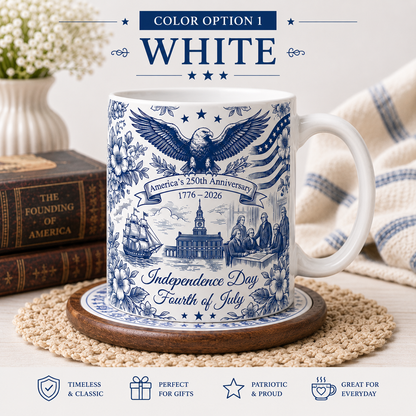 Patriotic Semiquincentennial 1776-2026 Mug - 250 Years Anniversary Acc   Legacy Store