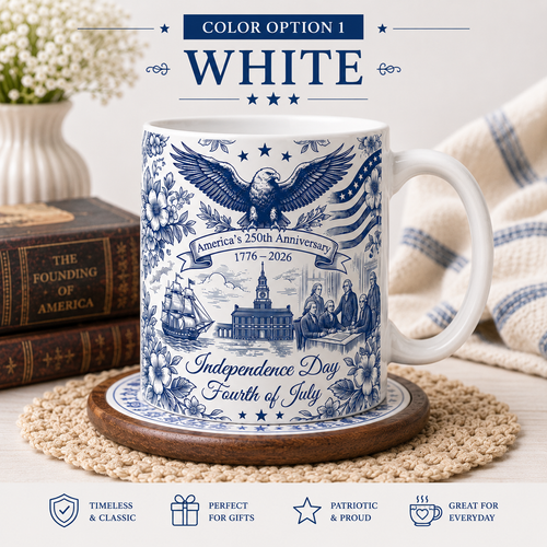 Patriotic Semiquincentennial 1776-2026 Mug - 250 Years Anniversary Accent Mug