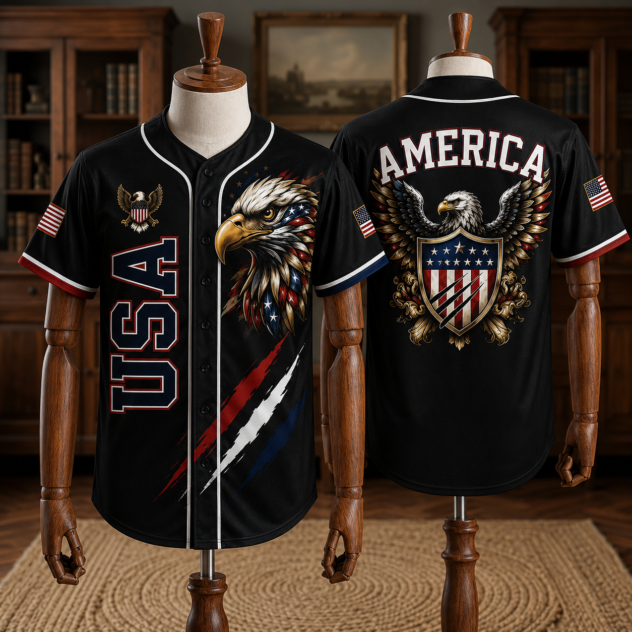 USA 250th Anniversary Baseball Jersey, Patriotic Statue of Liberty 1776-2026 Unisex Shirt