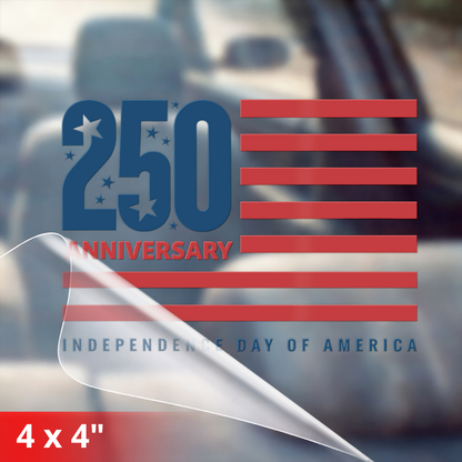 250th Anniversary of America - Independence Day Flag Design Decal
