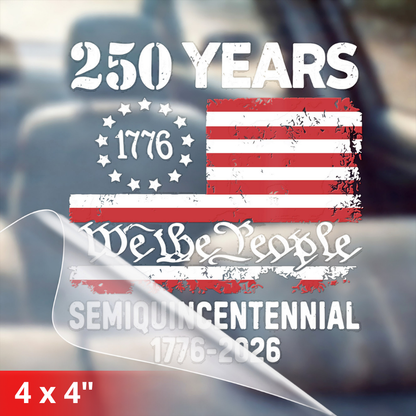 We The People 250 Years Semiquincentennial Flag Decal